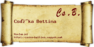 Csóka Bettina névjegykártya