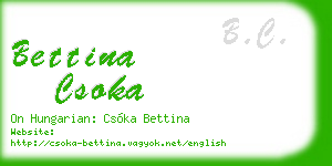 bettina csoka business card